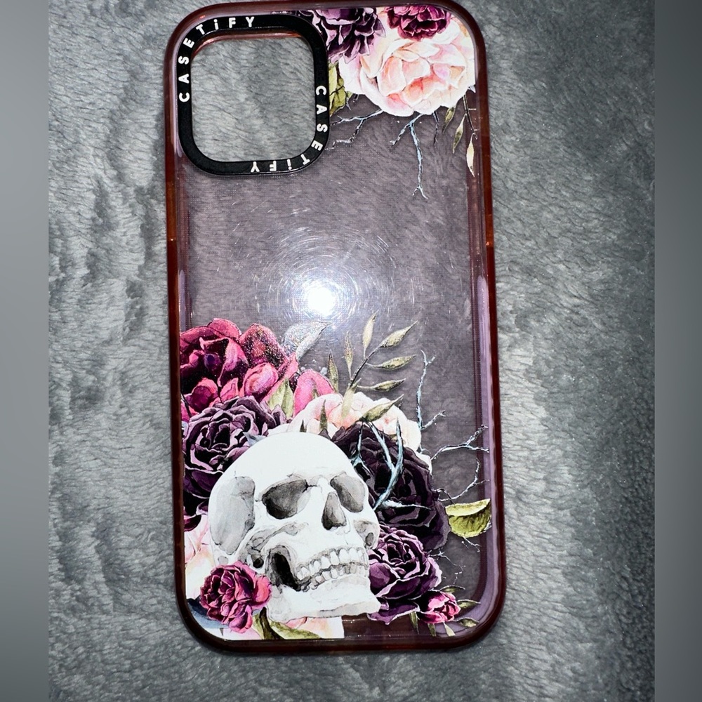 Skull and Roses design casetify case for iPhone 12/ iPhone 12 pro